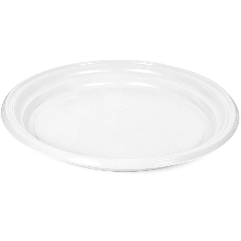 Тарелка одноразовая, белая (по 5 штук)